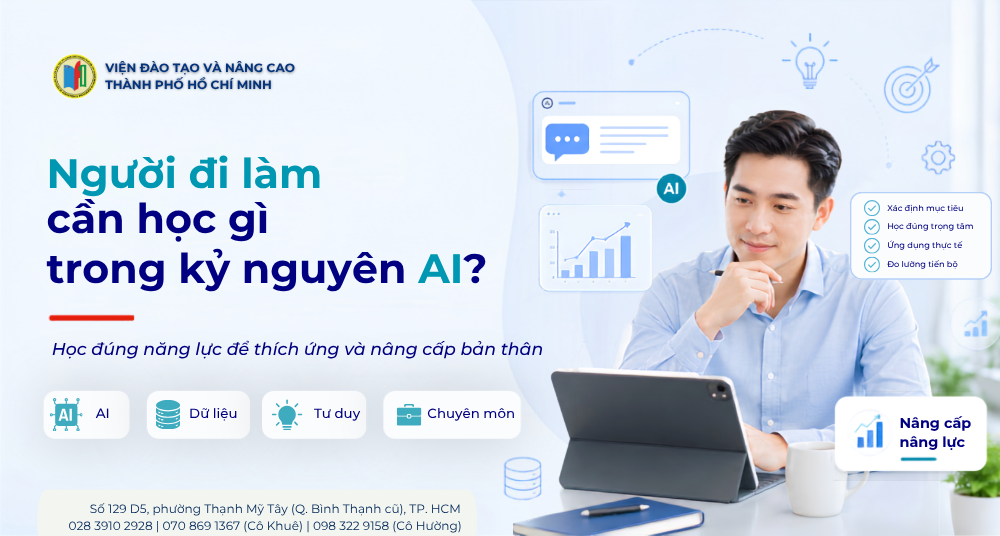 AI thay đổi công việc của người đi làm qua viết nội dung phân tích dữ liệu vận hành công việc và hỗ trợ ra quyết định